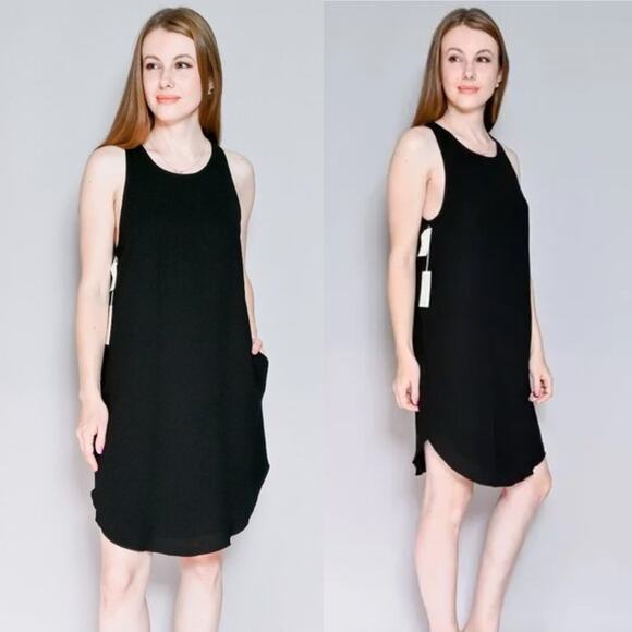 2/$25 Wilfred Aritiza Sebatier Dress Blue Pockets Minimalist Casual XS - Picture 11 of 12